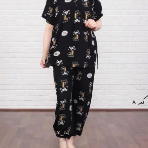 تیشرت شلوار نخ نساجی استیکری