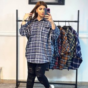 👗پانچ چهارخونه پشمی