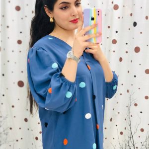 شومیز توپی یقه v