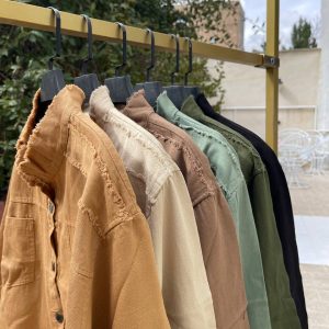 مانتو کتان ضخیم گلدوزی شده