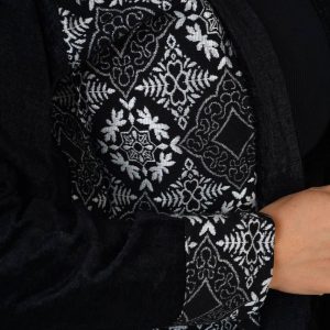 مانتو مخمل جلو سنتی گلدوزی شده