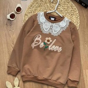 بلوز دخترانه یقه گیپوری